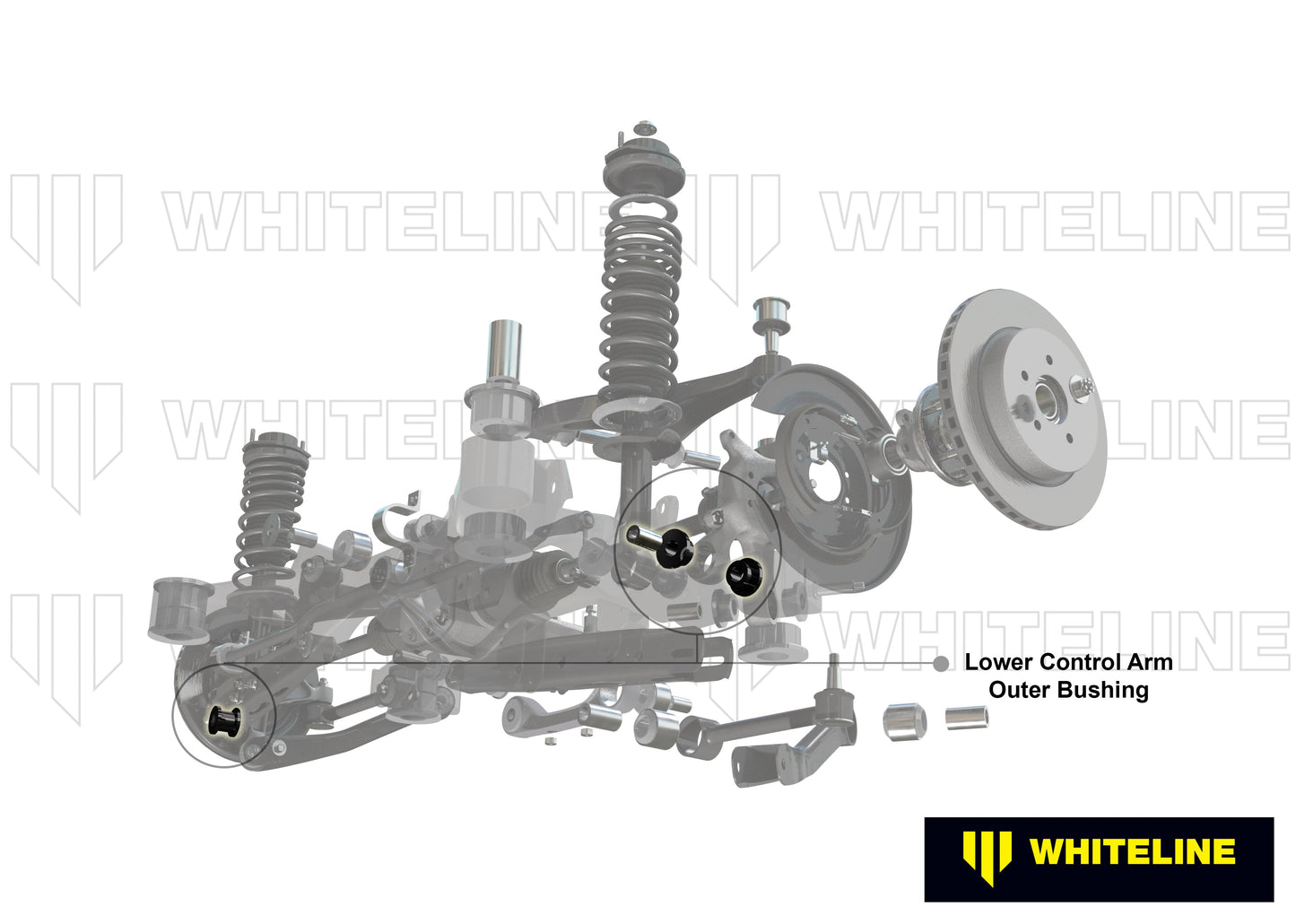 Whiteline Rear Lower Control Arm Outer Bushing Kit