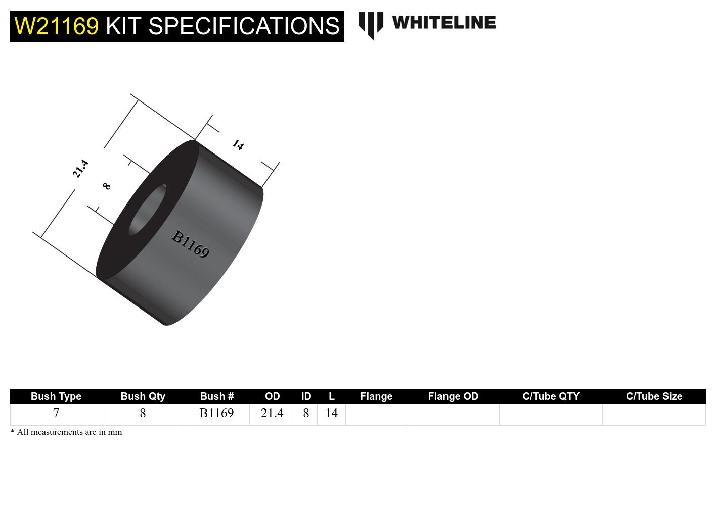 Whiteline Sway Bar Link Bushing Kit