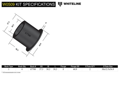 Whiteline Front Control Arm Lower Inner Rear Bushing