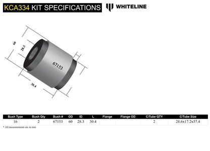 Whiteline Front Control Arm Lower Inner Rear Bushing – Traction & Cornering Performance