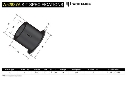 Whiteline Front Control Arm Lower Inner Front Bushing