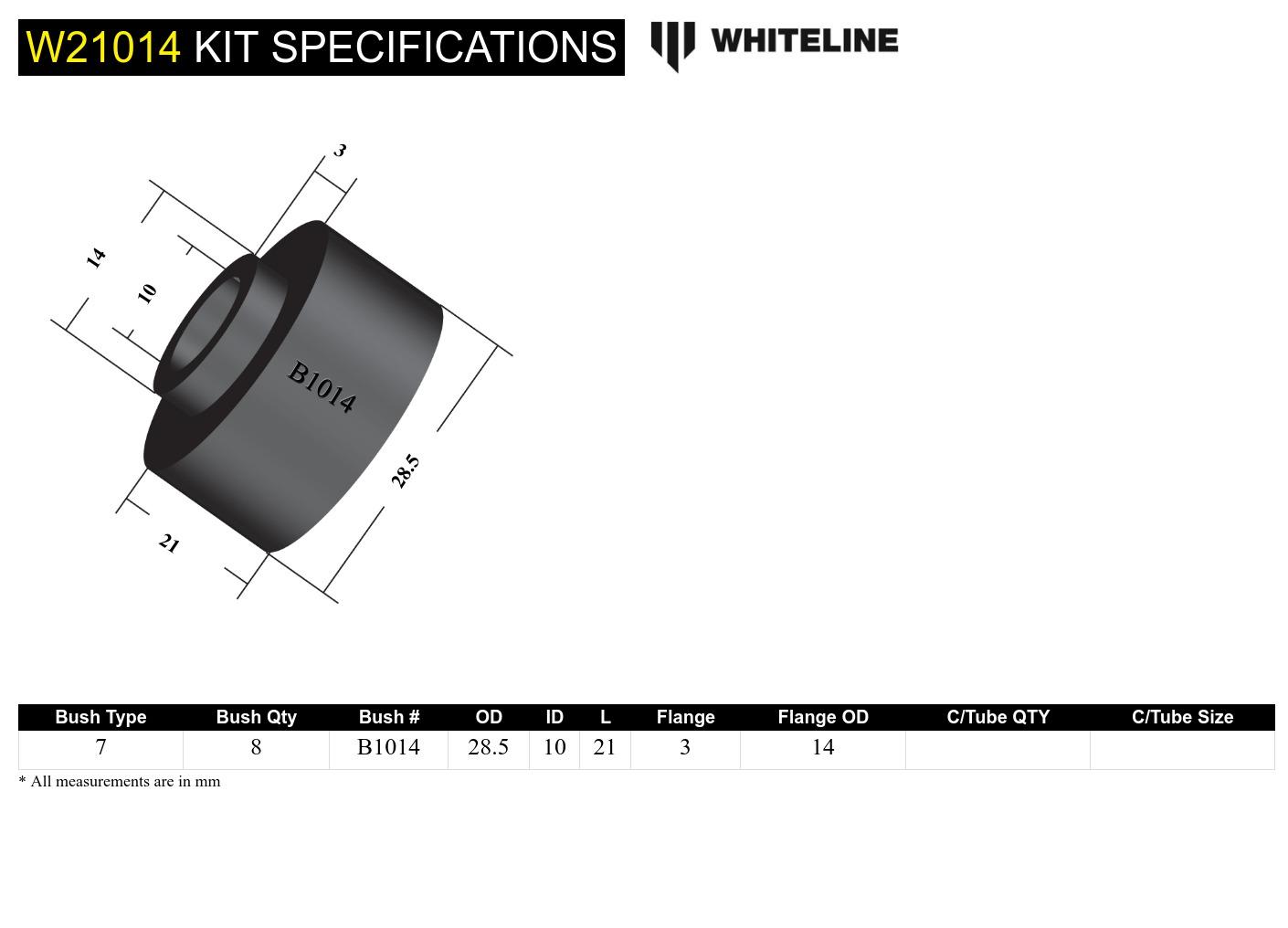 Whiteline Sway Bar Link Bushing Kit