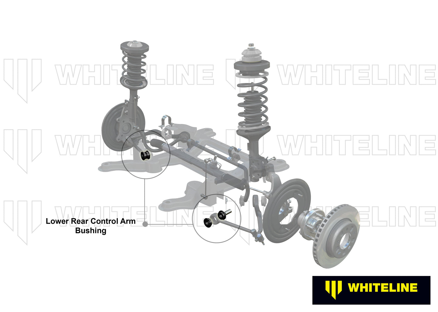 Whiteline Front Control Arm Lower Bushing – Fixed Camber Kit for Improved Grip & Traction