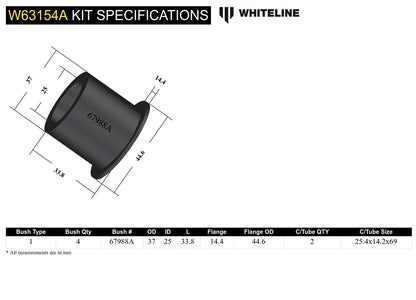 Whiteline Rear Control Arm Lower Rear Inner Bushing