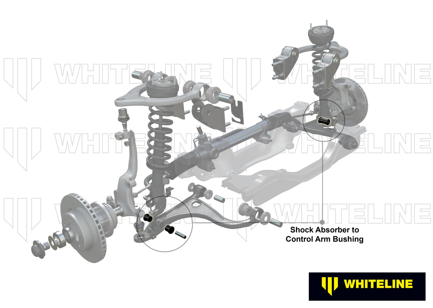 Whiteline Shock Absorber to Control Arm Bushing