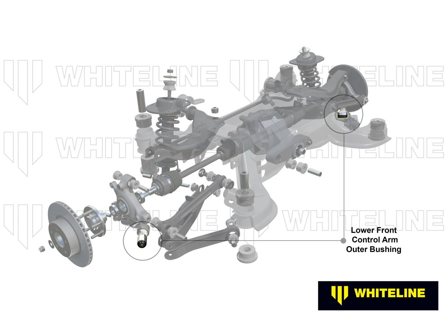 Whiteline Rear Control Arm Lower Front Outer Bushing – Improved Stability & Predictable Handling