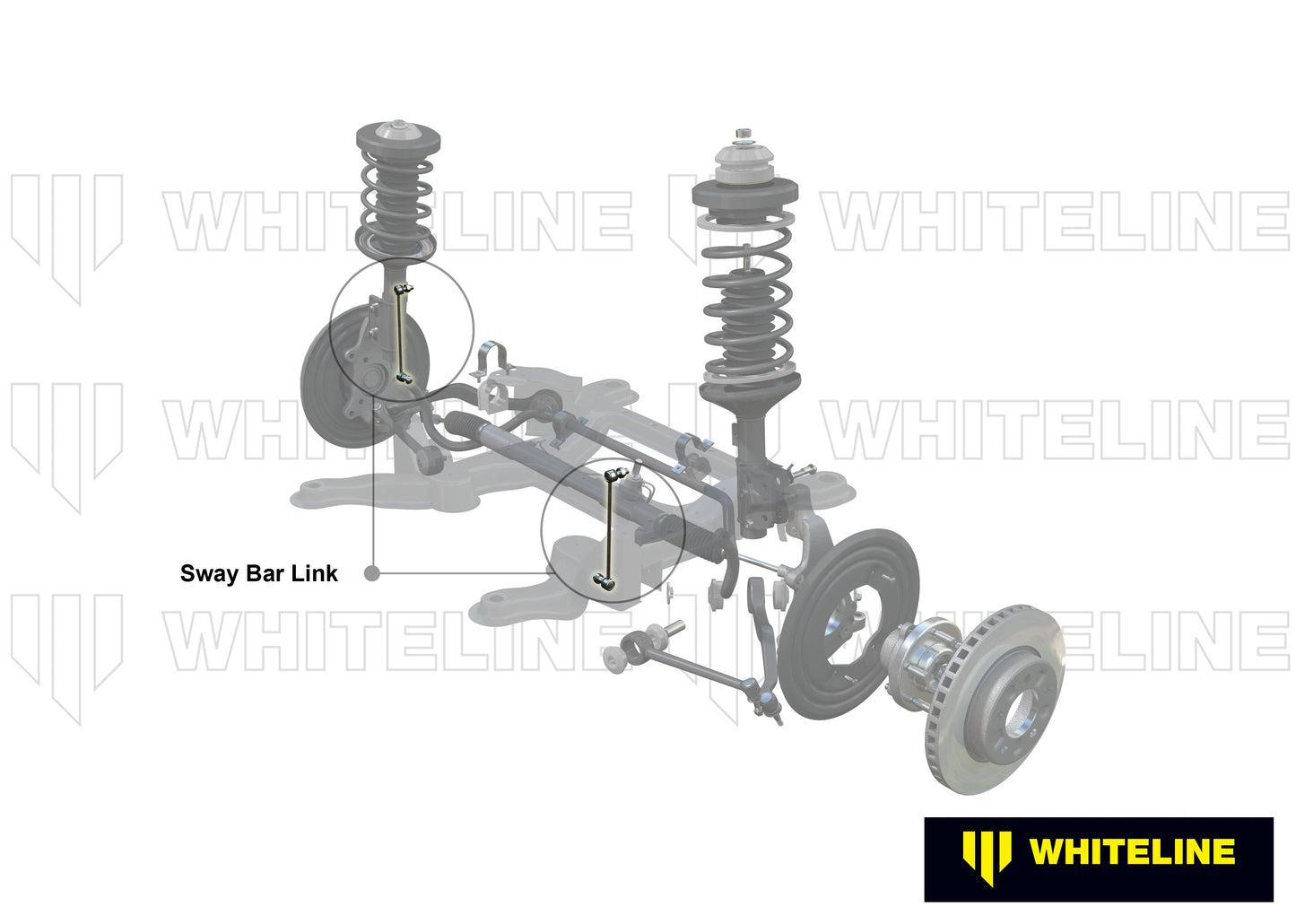 Whiteline Front Sway Bar Link – Adjustable Heavy-Duty Steel Ball Joint Ends