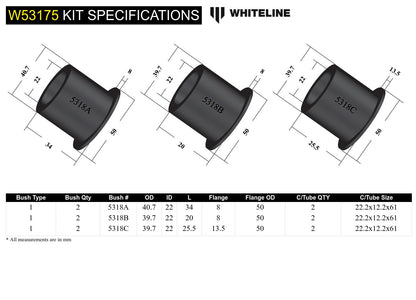 Whiteline Front Control Arm Lower Inner Bushing