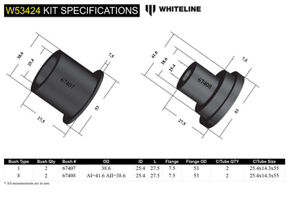 Whiteline Front Control Arm Lower Inner Front Bushing – Enhanced Stability & Steering