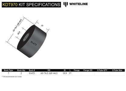 Whiteline Front Trans Mount Insert