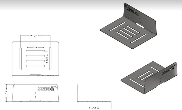 Set of Two 102L Overland Gear Box Mounting Brackets