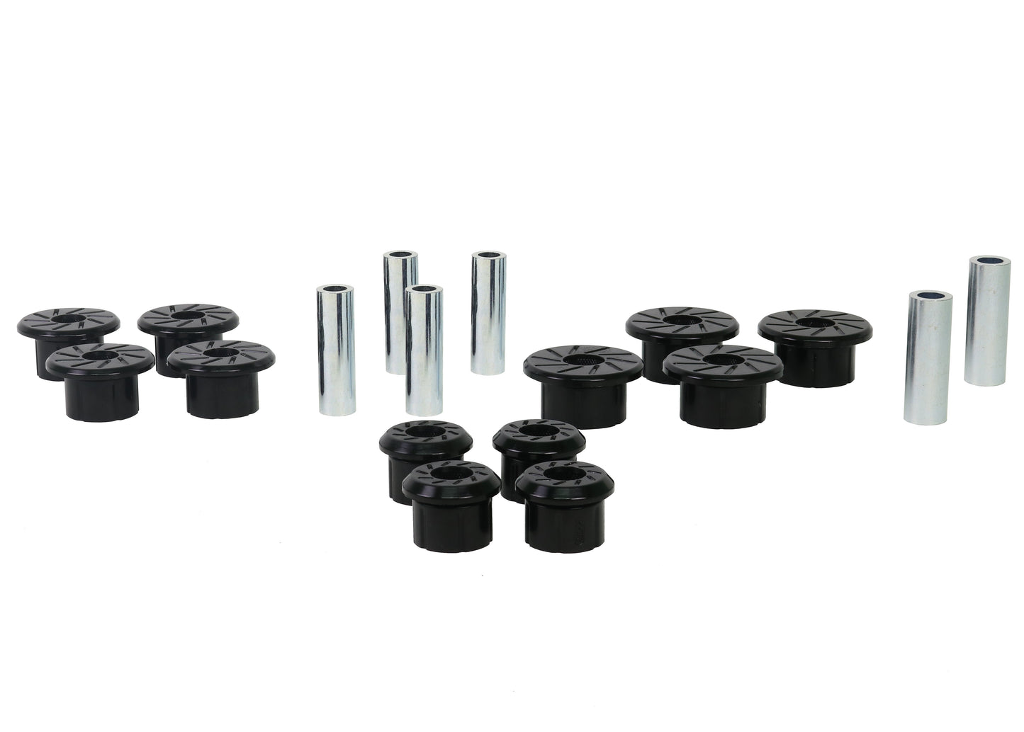 Whiteline Spring Kit - Front & Rear Eye, Shackle Bushings, High Load Durability