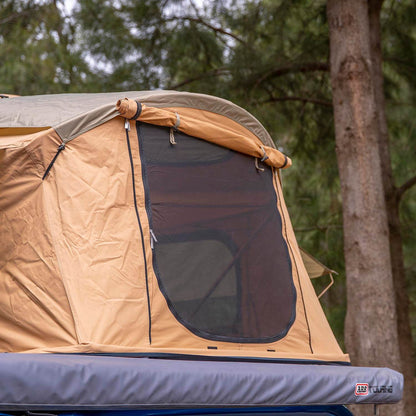 ARB FLINDERS Rooftop Tent 55"x96"x48" Sleeps 2 - Poly/Cotton Canvas Soft Shell Includes Ladder and Mattress