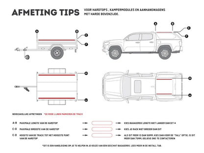 Pickup Truck Canopy or Trailer Slimline II Rack Kit / 1345mm(W) X 954mm(L)