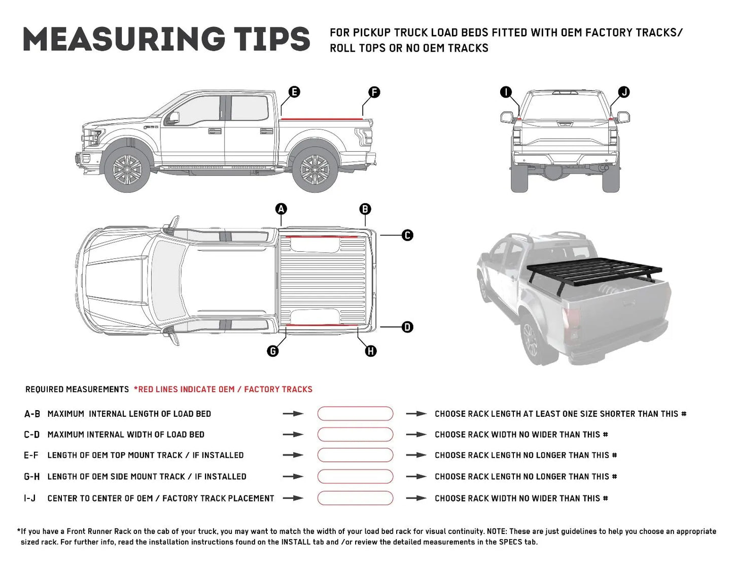 Pickup Truck Slimline II Load Bed Rack Kit / 1425(W) x 1358(L)