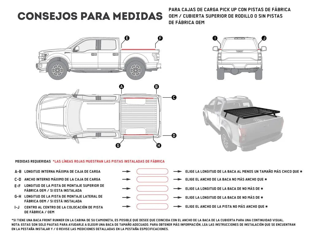 Pickup Truck Slimline II Load Bed Rack Kit / 1425(W) x 1358(L)