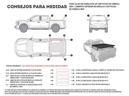 Pickup Truck Slimline II Load Bed Rack Kit / 1425(W) x 1358(L)