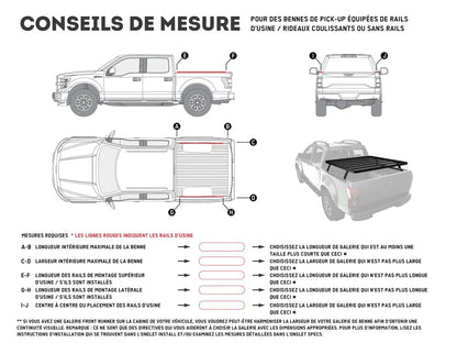 Pickup Truck Slimline II Load Bed Rack Kit / 1425(W) x 1358(L)