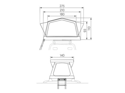 Dometic TRT 140 AIR Inflatable Roof Top Tent