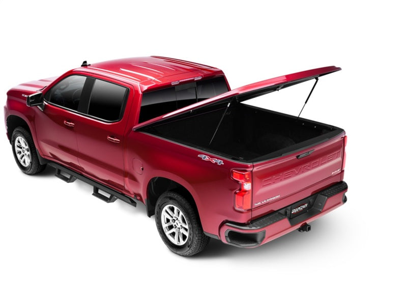 UnderCover LUX Hinged Tonneau Cover 5'9" Fits 2019–24 Silverado - Satin Steel Metallic