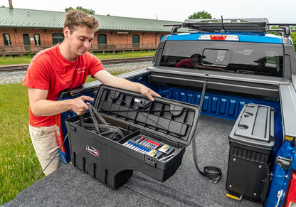 UnderCover SwingCase Tool Box Black Hard Plastic 34 Inch Length x 16 Inch Width for Truck Beds