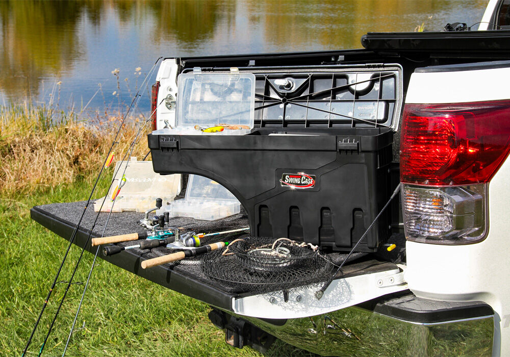 UnderCover SwingCase Tool Box Black Hard Plastic 6 Ft / 5 Ft for Full-Size Trucks